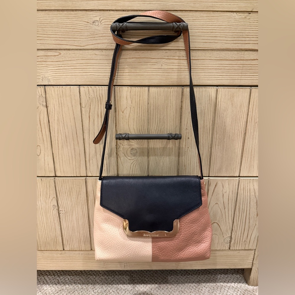 See by Chloe Color Block Shoulder Bag Tan Nude Black